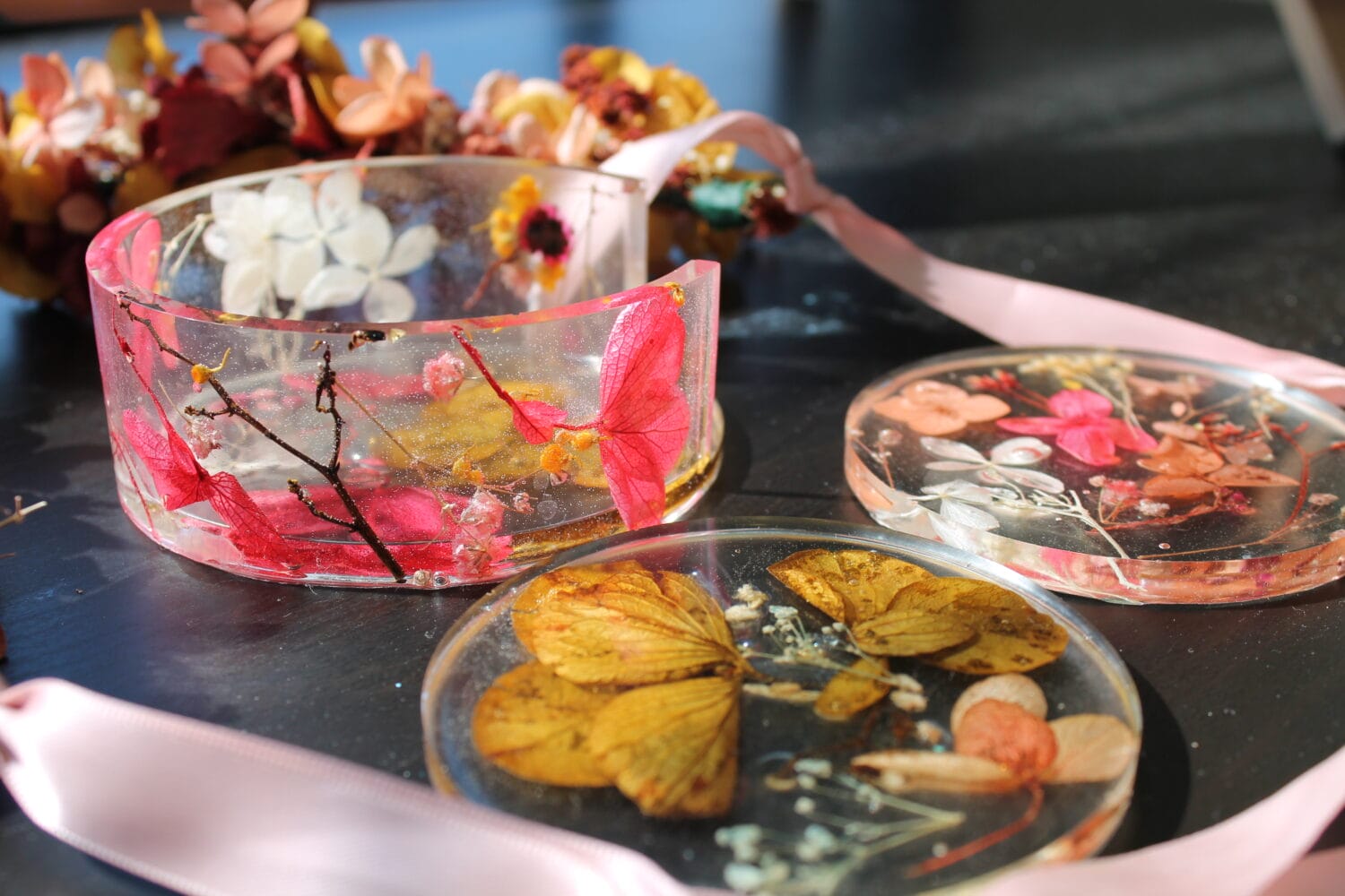 Dried Floral Resin Coasters