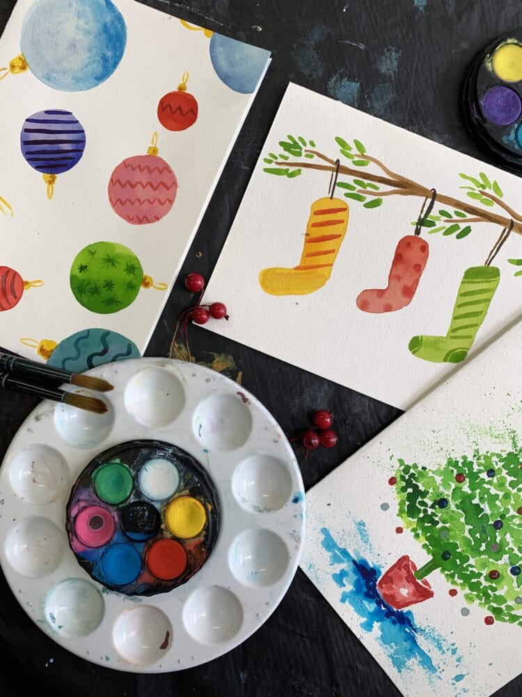 Christmas Watercolour Cards